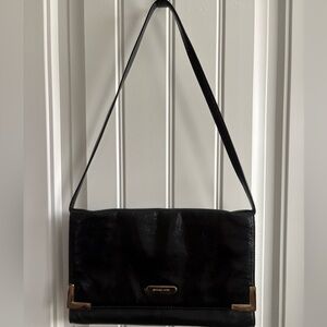 Michael Kors Black Leather Y2K Shoulder Bag